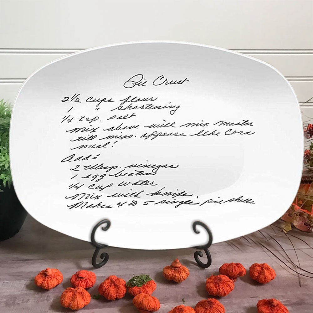 Kundenspezifische Handschrift-Rezept-Platten-Oma-Platten-Familien-Rezept-Andenken-Weihnachtsgeschenk