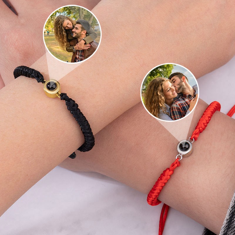 Personalisiertes Foto Paar Armband Weihnachten Valentinstag Geschenk f