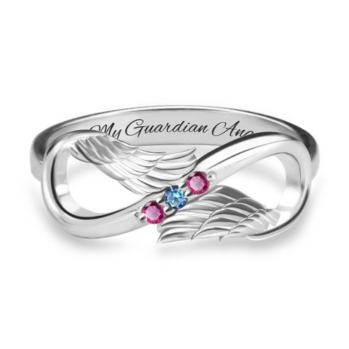 S925 Sterling Silber Personalisierter Engelsfl