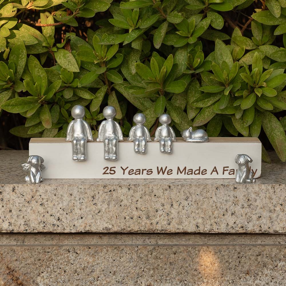  25 Years We Made A Family Personalisierte Skulpturfiguren Weihnachtsgeschenk