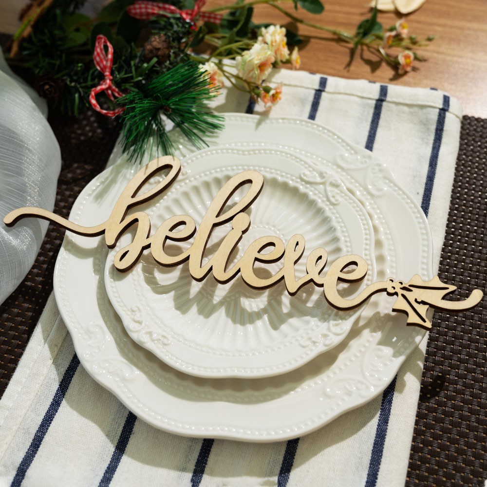 Herbst-Erntedankfest-Weihnachtstischkarten aus Holz f